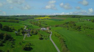 Link to Video | landscape, bird's-eye view, Rhineland-Palatinate, Germany, field, forest, aerial shot, village, Fisch, nature, Saargau