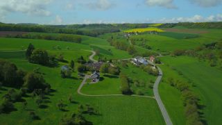 Link to Video | landscape, bird's-eye view, Rhineland-Palatinate, Germany, field, forest, aerial shot, village, Fisch, nature, Saargau