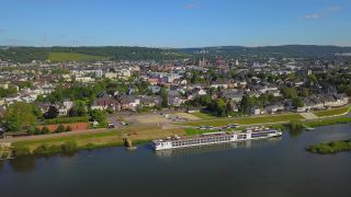 Link to Video | bird's-eye view, Rhineland-Palatinate, Moselle, Germany, Trier, aerial shot, city, Trier-Saarburg