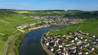 Link to Video | Rhineland-Palatinate, Upper Moselle, Moselle, Germany, Machtum, Luxembourg, Nittel, Obermoseltal
