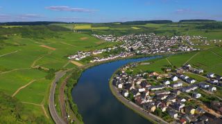 Link to Video | Rhineland-Palatinate, Upper Moselle, Moselle, Germany, Machtum, Luxembourg, Nittel, Obermoseltal