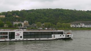 Link to Video | Rhineland-Palatinate, body of water, maritime transport, Germany, Koblenz, river, Rhine, thoroughfare