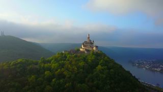 Link to Video | landscape, Rhineland-Palatinate, tourist destination, Germany, castle, Marksburg, Braubach, tourist attraction, Rhine, point of interest