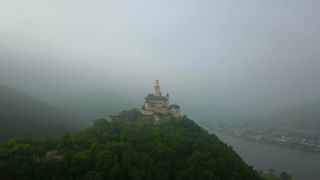 Link to Video | landscape, Rhineland-Palatinate, tourist destination, Germany, castle, Marksburg, Braubach, tourist attraction, Rhine, point of interest
