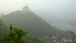 Link to Video | landscape, Rhineland-Palatinate, tourist destination, Germany, castle, Marksburg, Braubach, tourist attraction, Rhine, point of interest