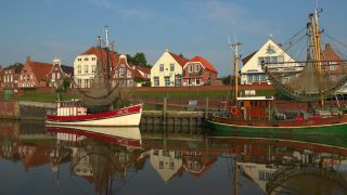 Link to Video | Lower Saxony, East Frisia, Germany, port, cutter, coast