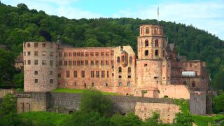 Link to Video | tourist destination, Neckar, castle, Heidelberg, Heidelberg Castle, tourist attraction, château, human-made geographic feature, architectural structure, point of interest, Untermerzbach castle ruins, Baden-Württemberg