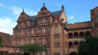 Link to Video | tourist destination, Neckar, castle, Heidelberg, Heidelberg Castle, tourist attraction, château, human-made geographic feature, architectural structure, point of interest, Untermerzbach castle ruins, Baden-Württemberg