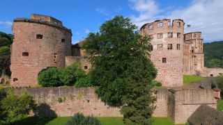 Link to Video | tourist destination, Neckar, castle, Heidelberg, Heidelberg Castle, tourist attraction, château, human-made geographic feature, architectural structure, point of interest, Untermerzbach castle ruins, Baden-Württemberg