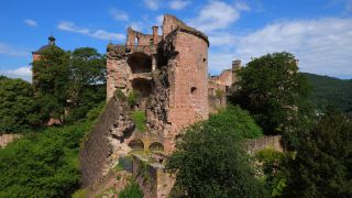 Link to Video | tourist destination, Neckar, castle, Heidelberg, Heidelberg Castle, tourist attraction, château, human-made geographic feature, architectural structure, point of interest, Untermerzbach castle ruins, Baden-Württemberg
