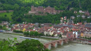 Link to Video | tourist destination, big city, Neckar, Germany, Heidelberg, city, tourist attraction, scenic viewpoint, Rhein-Neckar, Philosophenweg, Baden-Württemberg