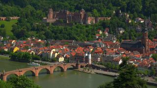 Link to Video | tourist destination, big city, Neckar, Germany, Heidelberg, city, tourist attraction, scenic viewpoint, Rhein-Neckar, Philosophenweg, Baden-Württemberg