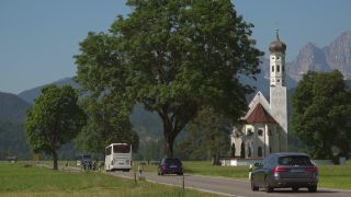 Link to Video | Ostallgäu, Swabia, landscape, tourist destination, Alps, Sankt Coloman in Schwangau, church building, Germany, Alpine foothills, religious building, Schwangau, tourism region, building, sacred architecture, tourist attraction, tourism destination, Allgäu Alps, Bavaria