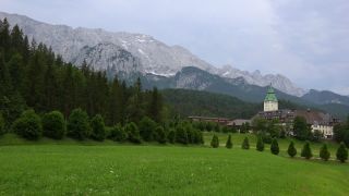 Link to Video | Upper Bavaria, landscape, Alps, Klais (Krün), Germany, hotel, Schloss Elmau, Karwendel, architectural structure, Bavaria