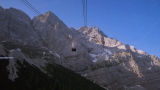 Link to Video | Upper Bavaria, Garmisch-Partenkirchen, Alps, Bayerische Zugspitzbahn Bergbahn, summit, Grainau, Werdenfelser Land, Wetterstein, mode of transport, Zugspitze, mountain range, Transportmittel, mountain