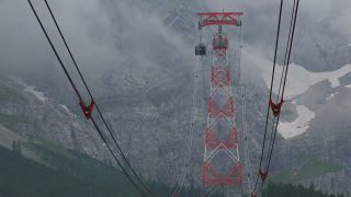 Link to Video | Upper Bavaria, landscape, Alps, aerial lift, cableway, Bayerische Zugspitzbahn Bergbahn, Germany, Werdenfelser Land, Wetterstein, Zugspitze, mountain range, wire rope, Transportmittel, mountain, Bavaria