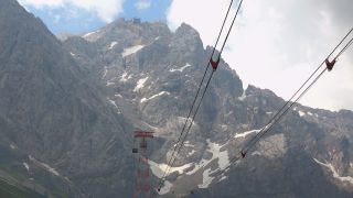 Link to Video | Upper Bavaria, landscape, Alps, aerial lift, cableway, Bayerische Zugspitzbahn Bergbahn, Germany, Werdenfelser Land, Wetterstein, Zugspitze, mountain range, wire rope, Transportmittel, mountain, Bavaria