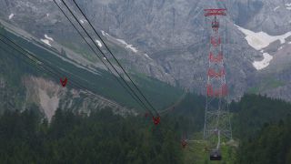 Link to Video | Upper Bavaria, landscape, Alps, aerial lift, cableway, Bayerische Zugspitzbahn Bergbahn, Germany, Werdenfelser Land, Wetterstein, Zugspitze, mountain range, wire rope, Transportmittel, mountain, Bavaria