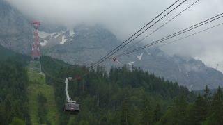 Link to Video | Upper Bavaria, landscape, Alps, aerial lift, cableway, Bayerische Zugspitzbahn Bergbahn, Germany, Werdenfelser Land, Wetterstein, Zugspitze, mountain range, wire rope, Transportmittel, mountain, Bavaria