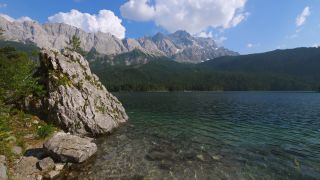 Link to Video | Upper Bavaria, landscape, Garmisch-Partenkirchen, body of water, Germany, lake, Grainau, Werdenfelser Land, Eibsee, Wetterstein, mountain range