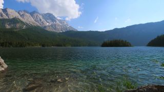 Link to Video | Upper Bavaria, landscape, Garmisch-Partenkirchen, body of water, Germany, lake, Grainau, Werdenfelser Land, Eibsee, Wetterstein, mountain range