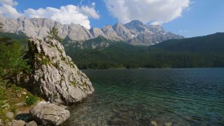 Link to Video | Upper Bavaria, landscape, Garmisch-Partenkirchen, body of water, Germany, lake, Grainau, Werdenfelser Land, Eibsee, Wetterstein, mountain range