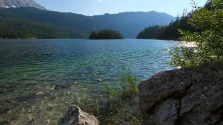 Link to Video | Upper Bavaria, landscape, Garmisch-Partenkirchen, body of water, Germany, lake, Grainau, Werdenfelser Land, Eibsee, Wetterstein, mountain range