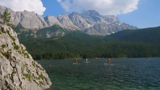 Link to Video | Upper Bavaria, landscape, Garmisch-Partenkirchen, body of water, Germany, lake, Grainau, Werdenfelser Land, Eibsee, Wetterstein, mountain range