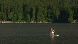 Link to Video | Upper Bavaria, landscape, Garmisch-Partenkirchen, body of water, Germany, lake, Grainau, Werdenfelser Land, Eibsee, Wetterstein, mountain range