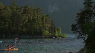 Link to Video | Upper Bavaria, landscape, Garmisch-Partenkirchen, body of water, Germany, lake, Grainau, Werdenfelser Land, Eibsee, Wetterstein, mountain range