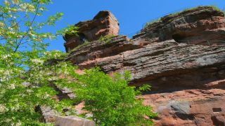 Link to Video | sandstone, castle ruin, Germany, Drachenfels Castle, Palatinate, forest, Busenberg, Palatinate Forest, Wasgau