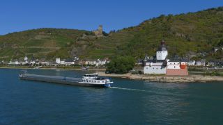 Link zum Video | Rheinland-Pfalz, Deutschland, Fluss, Kaub, Rhein