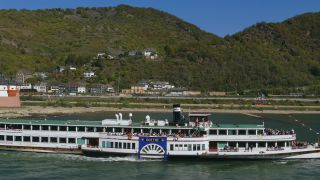 Link zum Video | Rheinland-Pfalz, Deutschland, Fluss, Kaub, Rhein