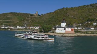 Link zum Video | Rheinland-Pfalz, Deutschland, Fluss, Kaub, Rhein