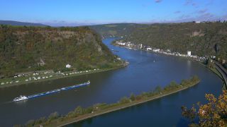 Link to Video | landscape, Rhineland-Palatinate, tourist destination, waterway, maritime transport, Germany, river, natural watercourse, Sankt Goarshausen, main stream, tourism destination, Rhine
