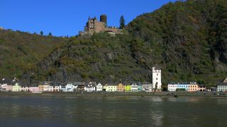 Link to Video | Rhineland-Palatinate, Verbandsgemeinde Loreley, Germany, castle, river, Sankt Goarshausen, Katz Castle, main stream, tourism destination, Rhine, Rhein-Lahn-Kreis