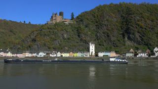 Link zum Video | Rheinland-Pfalz, Verbandsgemeinde Loreley, Deutschland, Burg, Fluss, Sankt Goarshausen, Burg Katz, Strom, Tourismusregion, Rhein, Rhein-Lahn-Kreis