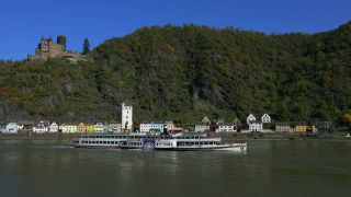 Link to Video | Rhineland-Palatinate, Verbandsgemeinde Loreley, Germany, castle, river, Sankt Goarshausen, Katz Castle, main stream, tourism destination, Rhine, Rhein-Lahn-Kreis