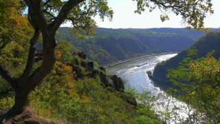 Link to Video | landscape, Rhineland-Palatinate, tourist destination, Germany, Loreley, tourist attraction, Middle Rhine, Rhine, scenic viewpoint, nature
