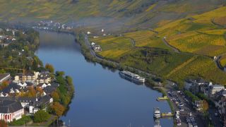 Link to Video | Rhineland-Palatinate, Bernkastel-Kues, Moselle, Germany, wine-producing region, vineyard, viticulture, river, Mosel-Saar-Ruwer, Moselle Valley