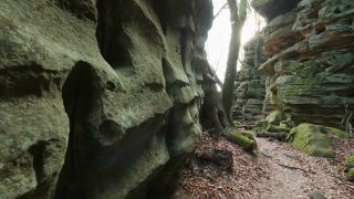 Link to Video | landscape, Rhineland-Palatinate, tourist destination, rock, Eifel, Germany, chine, Ernzen, forest, gorge, Ernzen, tourist attraction, Devil's Gorge (Eifel), nature, point of interest