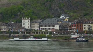 Link to Video | Rhineland-Palatinate, waterway, maritime transport, Germany, mode of transport, river, Kaub, Rhine, transport