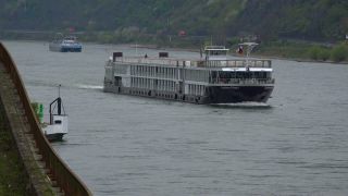 Link to Video | Rhineland-Palatinate, waterway, maritime transport, Germany, mode of transport, river, Kaub, Rhine, transport