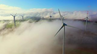 Link to Video | landscape, technology, renewable energy, energy supply, wind farm, umwelt, wind turbine generator system, wind power in Germany, fog, wind power, wind turbine, wind energy, nature, environmental protection, milieu