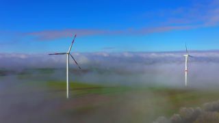 Link to Video | landscape, technology, renewable energy, energy supply, wind farm, umwelt, wind turbine generator system, wind power in Germany, fog, wind power, wind turbine, wind energy, nature, environmental protection, milieu