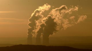 Link to Video | Lorraine, smoke, nuclear power plant, France, power station, sunset, chimney, cooling tower, environmental effects, Cattenom, pollution, evening, environmental protection, milieu