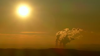 Link to Video | Lorraine, smoke, nuclear power plant, France, power station, sunset, chimney, cooling tower, environmental effects, Cattenom, pollution, evening, environmental protection, milieu