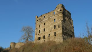 Link to Video | Burg Balduinseck, landscape, ruins, Rhineland-Palatinate, tourist destination, castle ruin, Germany, Hunsrück, tourist attraction, Buch, nature, architectural structure, point of interest, Untermerzbach castle ruins