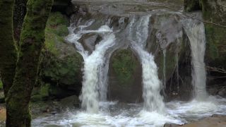 Link to Video | landscape, rock, Schéissendëmpel, water, Luxembourg, waterfall, nature