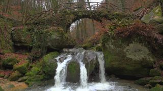 Link to Video | landscape, rock, Schéissendëmpel, water, Luxembourg, waterfall, nature
